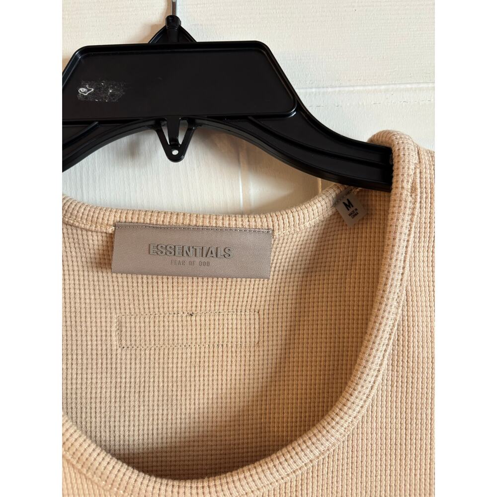 Essentials Fear Of God Tank Top Womens M Sand Beige Waffle Knit Pacsun Casual - Picture 6 of 6